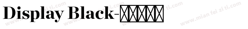 Display Black字体转换